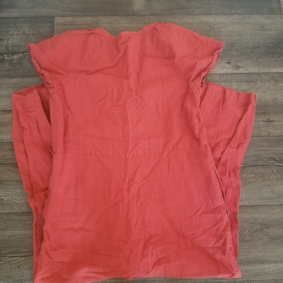 Madewell Burnt Orange Romper. Cotton /linen Blend. Size 10. - Picture 3 of 3